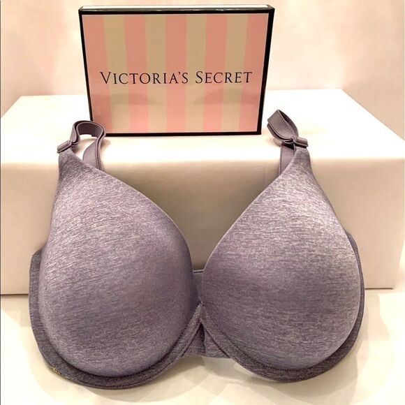 VICTORIAS SECRET BLUE UPLIFT SEMI DEMI 32DD - Picture 2 of 4